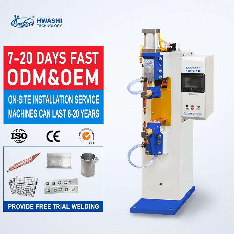 HWASHI WL-MF-250K 垂直型中周波インバータスポット溶接機、一貫した金属板溶接のための1000Hz技術搭載