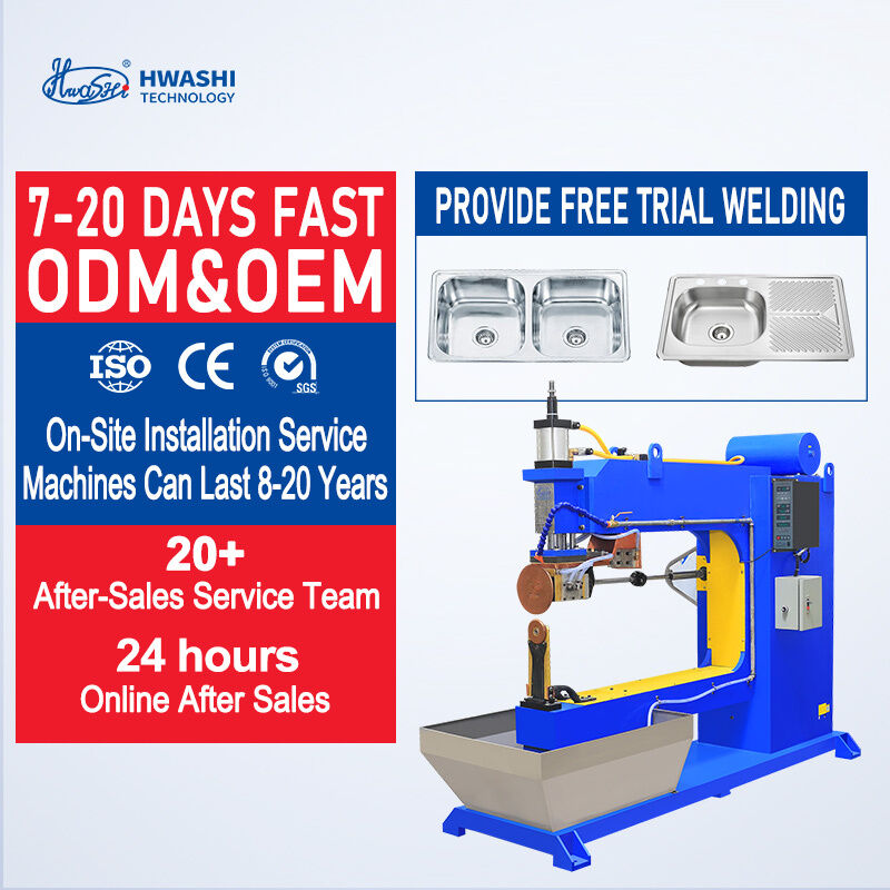 HWASHI 75KVA インプットパワーシーム溶接機 26500A 自動ロールラウンド溶接のための二次最大短回路電流