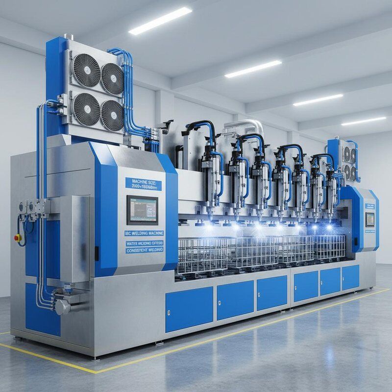水冷システムと高い溶接速度を備え、一貫した溶接を保証するマシンサイズ3500x165000mmのIBC溶接機