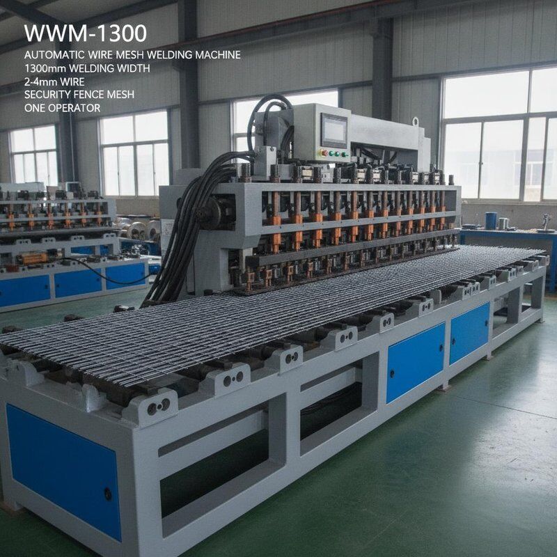WWM-1300 自動ワイヤーメッシュ 溶接機 1300mm 溶接幅 2-4mm ワイヤーセキュリティ フェンス メッシュ 1 オペレーター