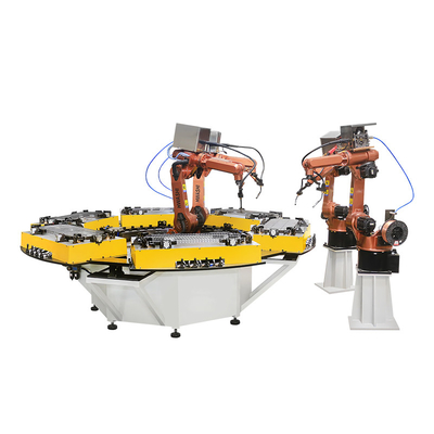 Hwashi貯蔵の棚のコーナーのための回転場所が付いている自動MIGティグ溶接のロボット
