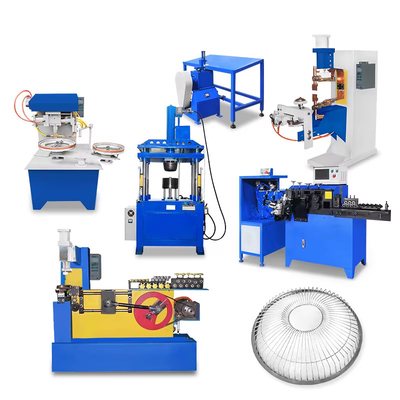 ハワシ自動ファンガード製造機,スパイラルファンガード製造機,エアファンメッシュ溶接機械セットプラント