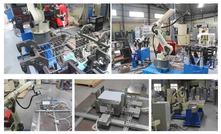 Hwashi産業用CNC溶接機 セルボ付き6軸ロボット,溶接ロボットアームポジショナーラック,自動TIG溶接ロボット 1