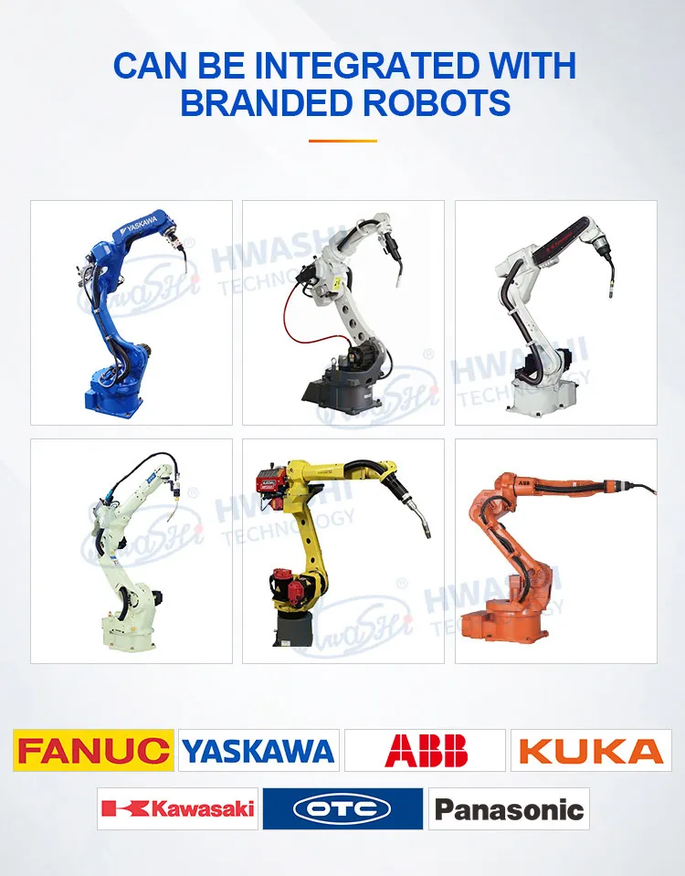 Hwashi産業用CNC溶接機 セルボ付き6軸ロボット,溶接ロボットアームポジショナーラック,自動TIG溶接ロボット 11