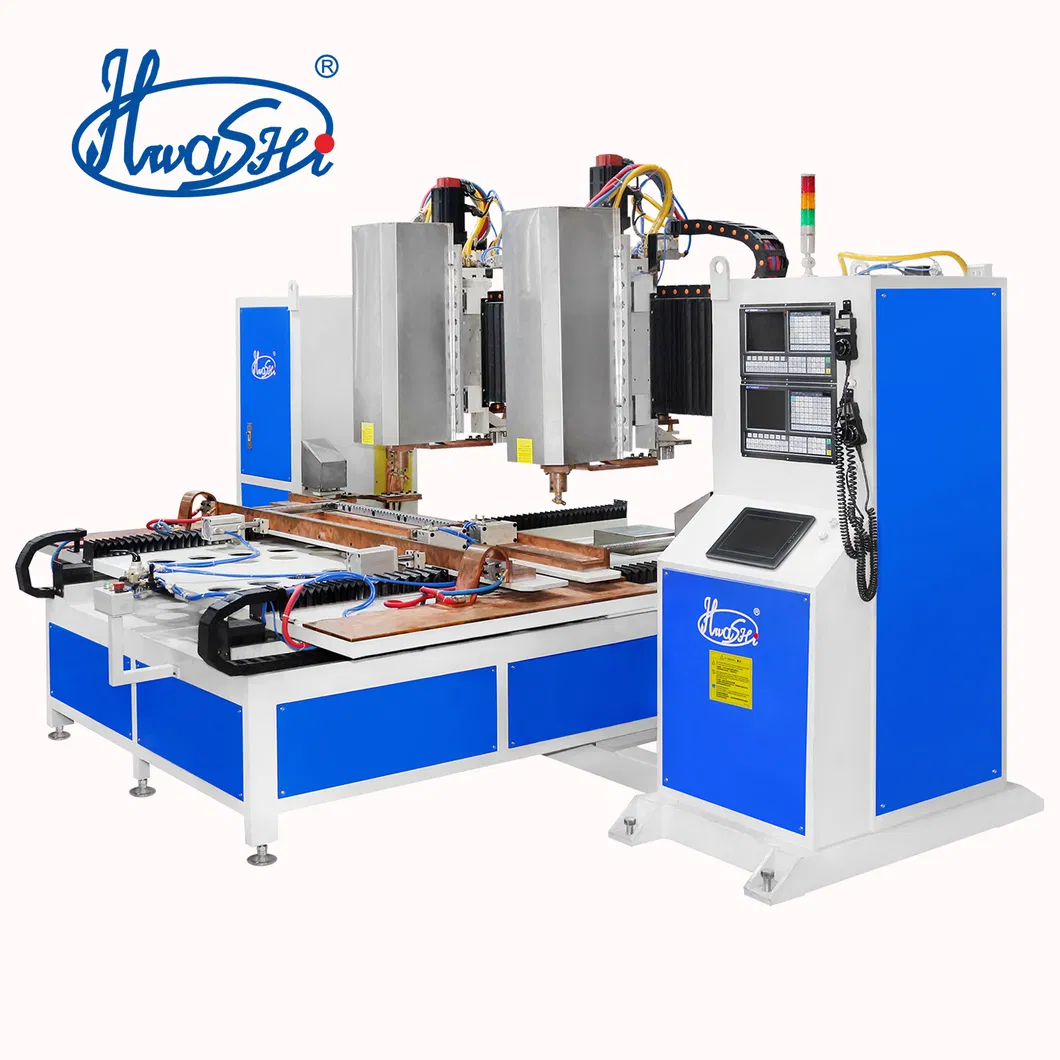 Hwashi CNC Seven 7軸 双頭シート金属スポット溶接機 スクワトラック用の自動シート金属溶接機 0